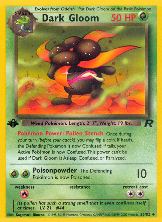Dark Gloom 36/82 Uncommon | Team Rocket | Pokemon Card