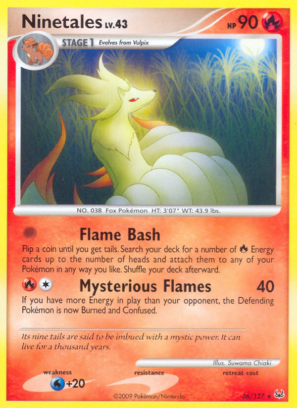 Ninetales 36/127 Rare | Platinum | Pokemon Card