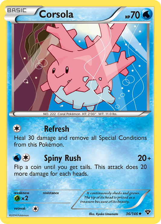 Corsola 36/146 Uncommon | XY | Pokemon Card