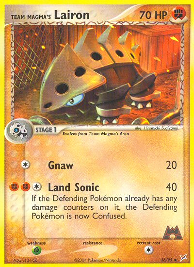 Team Magma's Lairon 36/95 Uncommon | Team Magma vs Team Aqua | Pokemon Card
