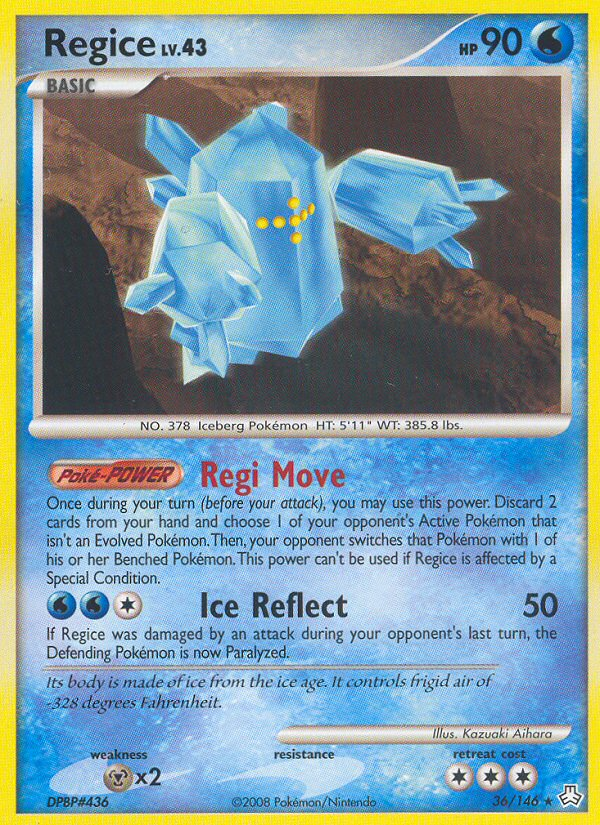 Regice 36/146 Rare | Legends Awakened | Pokemon Card