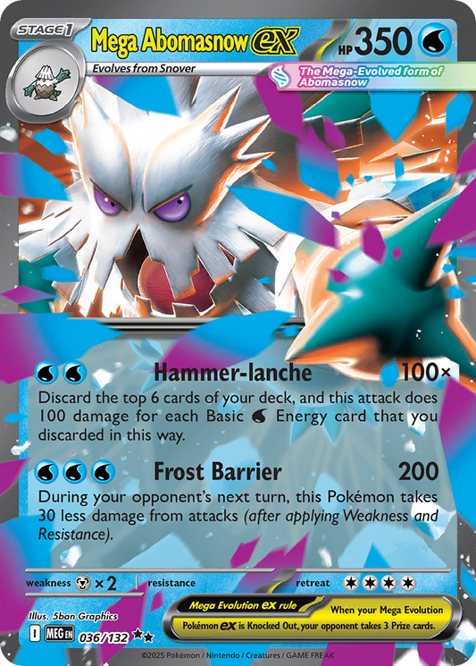 Mega Abomasnow ex 36/132 Double Rare | Mega Evolution | Pokemon Card