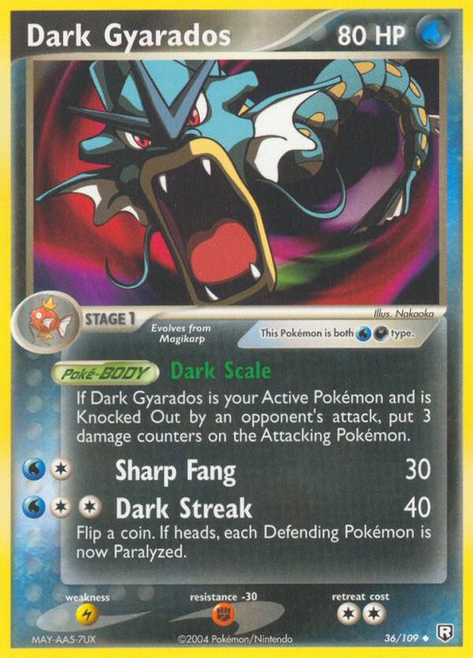 Dark Gyarados 36/109 Uncommon | Team Rocket Returns | Pokemon Card