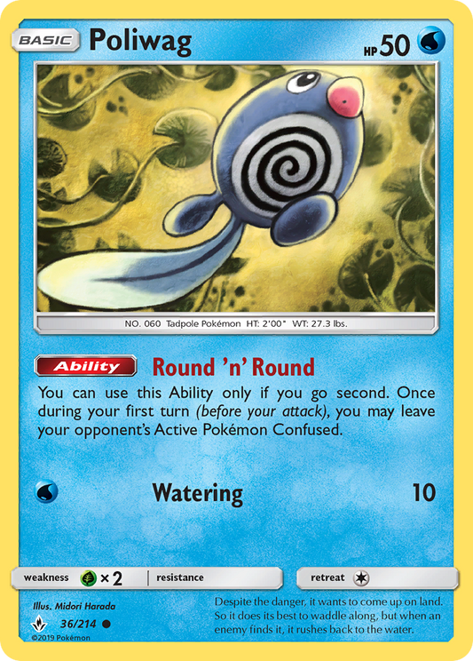Poliwag 36/214 Common | Unbroken Bonds | Pokemon Card