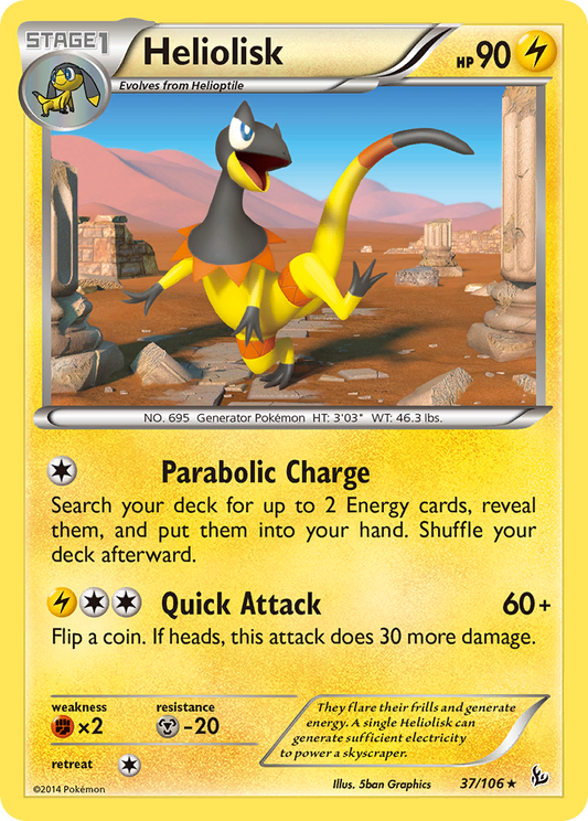 Heliolisk 37/106 Rare | Flashfire | Pokemon Card