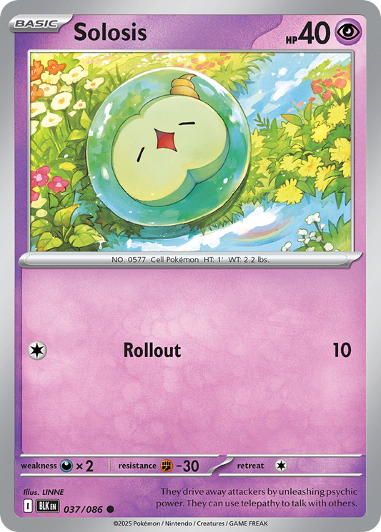 Solosis 37/86 Common | Black Bolt | Pokemon Card