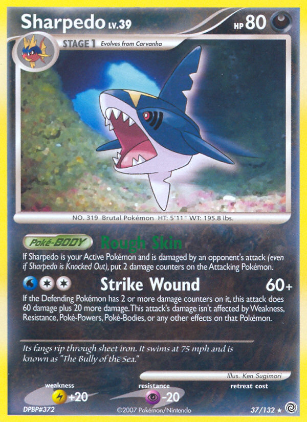 Sharpedo 37/132 Rare | Secret Wonders | Pokemon Card