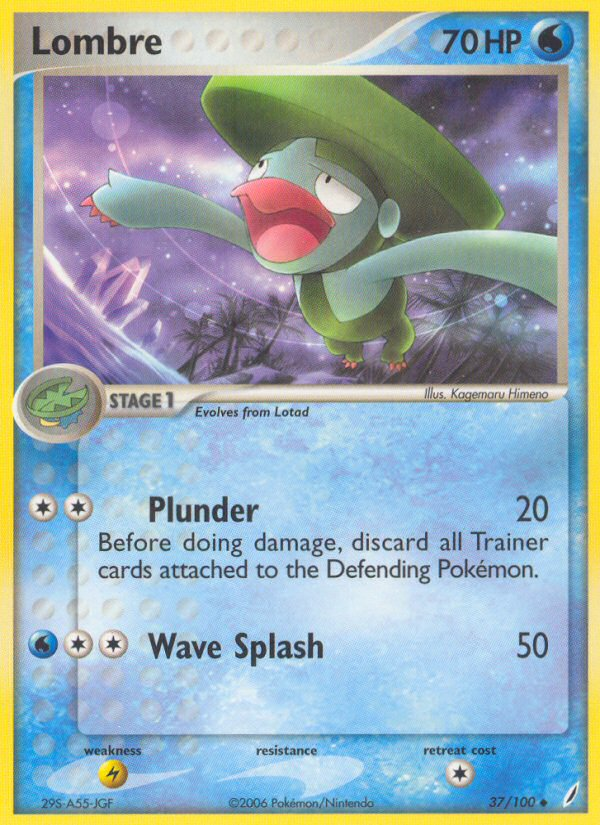Lombre 37/100 Uncommon | Crystal Guardians | Pokemon Card