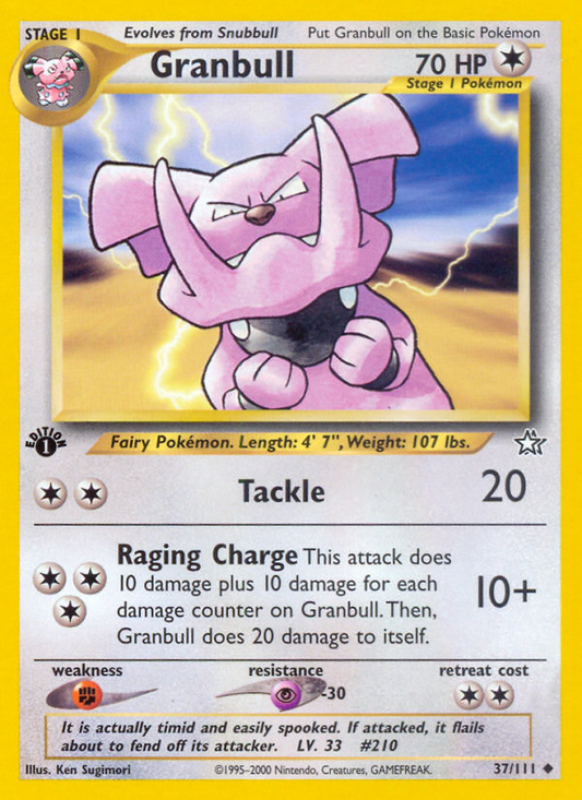 Granbull 37/111 Uncommon | Neo Genesis | Pokemon Card