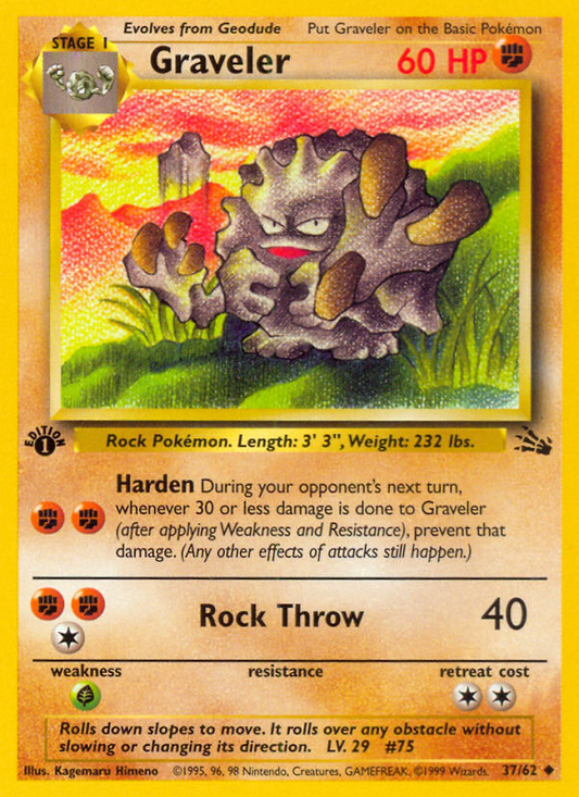 Graveler 37/62 Uncommon | Fossil | Pokemon Card