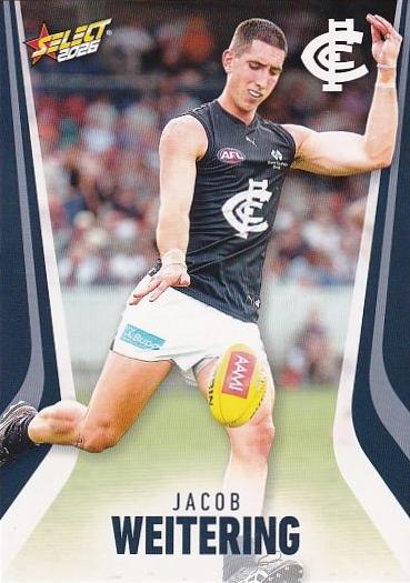 Jacob Weitering #38 Carlton Blues | 2026 Select AFL Footy Stars | Trading Card