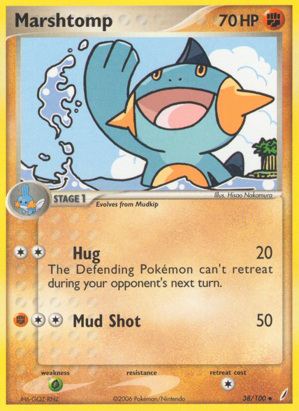 Marshtomp 38/100 Uncommon | Crystal Guardians | Pokemon Card