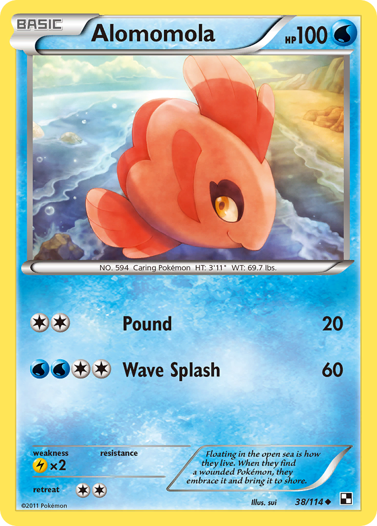 Alomomola 38/114 Uncommon | Black & White | Pokemon Card