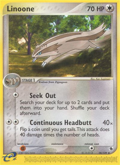Linoone 38/109 Uncommon | Ruby & Sapphire | Pokemon Card