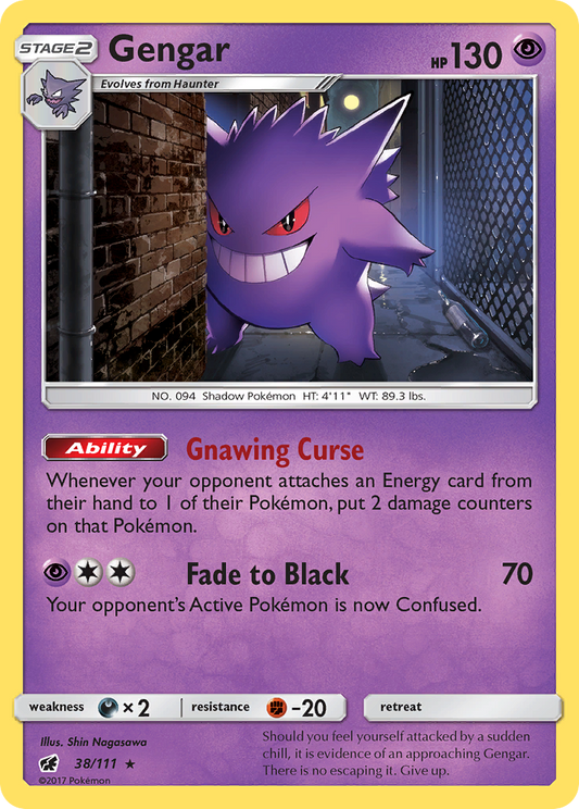 Gengar 38/111 Rare Holo | Crimson Invasion | Pokemon Card