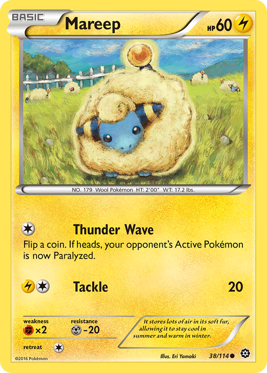 Mareep 38/114 Common | Steam Siege | Pokemon Card