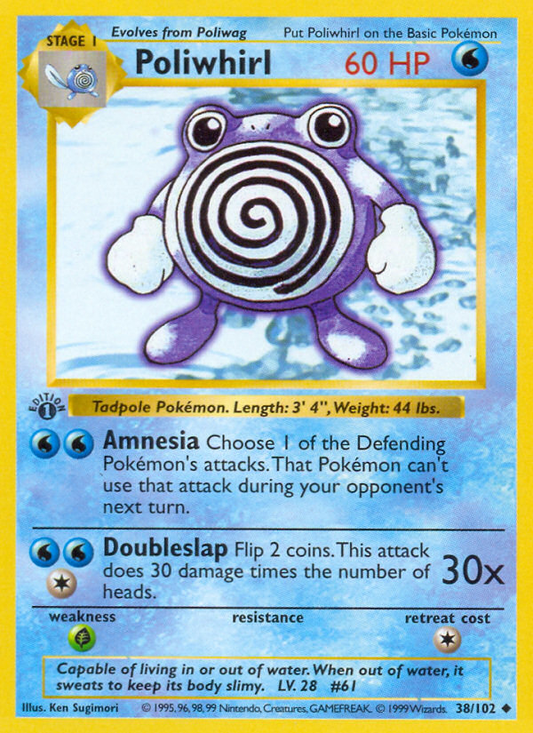 Poliwhirl 38/102 Uncommon | Base | Pokemon Card