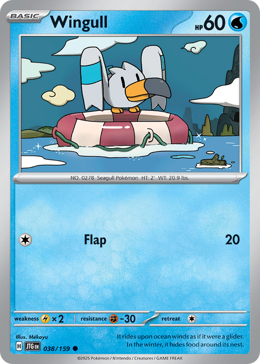 Wingull 38/159 Common | Journey Together | Pokemon Card