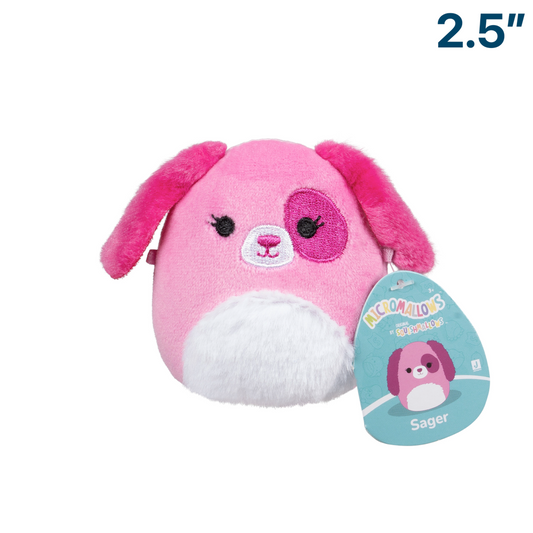 Sager the Pink Dog ~ 2.5" Micromallows Series 2 Squishmallow Plush