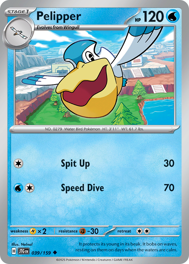 Pelipper 39/159 Uncommon | Journey Together | Pokemon Card