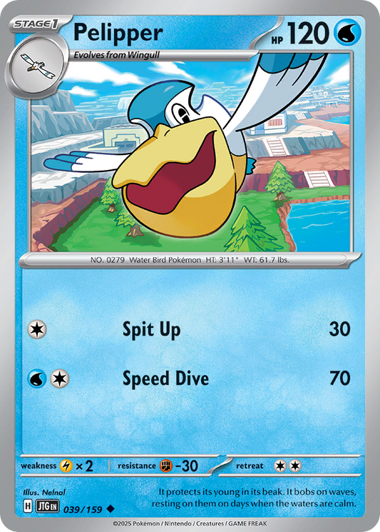 Pelipper 39/159 Uncommon | Journey Together | Pokemon Card