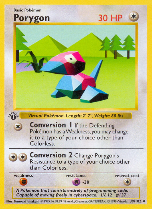 Porygon 39/102 Uncommon | Base | Pokemon Card