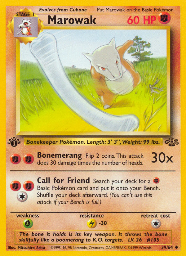 Marowak 39/64 Uncommon | Jungle | Pokemon Card