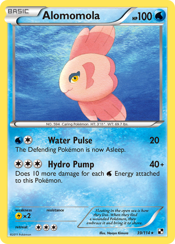 Alomomola 39/114 Rare | Black & White | Pokemon Card