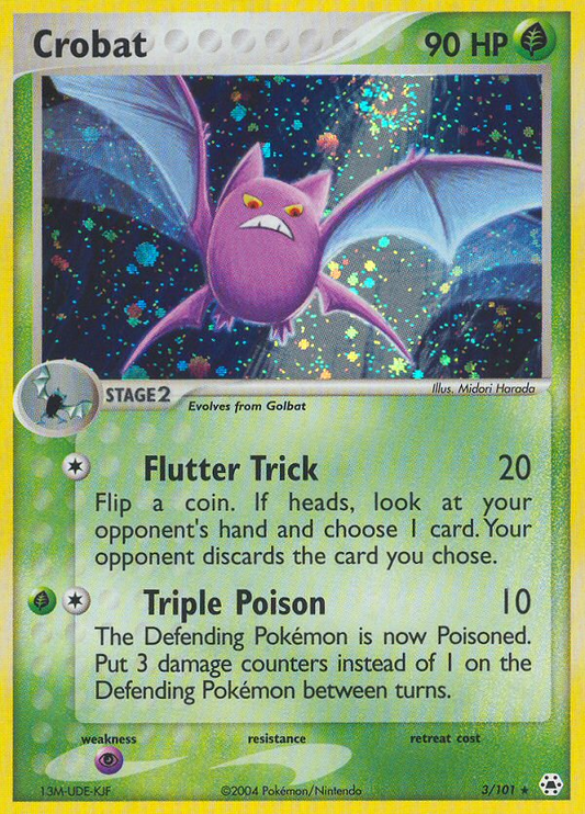 Crobat 3/101 Rare Holo | Hidden Legends | Pokemon Card