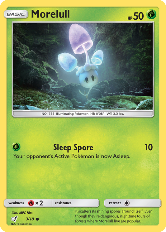 Morelull 3/18 Common | Detective Pikachu | Pokemon Card