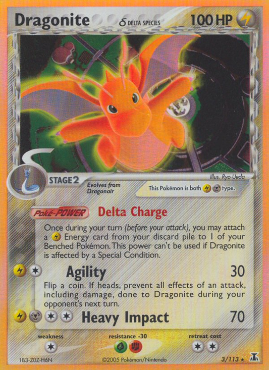 Dragonite δ 3/113 Rare Holo | Delta Species | Pokemon Card