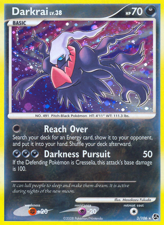 Darkrai 3/106 Rare Holo | Great Encounters | Pokemon Card