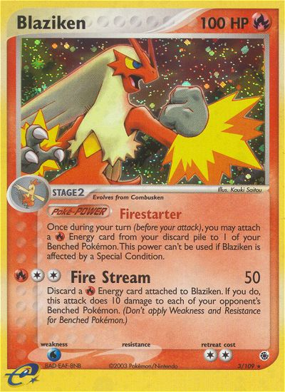 Blaziken 3/109 Rare Holo | Ruby & Sapphire | Pokemon Card