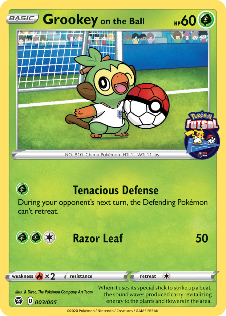Grookey on the Ball 3/5  | Pokémon Futsal Collection | Pokemon Card
