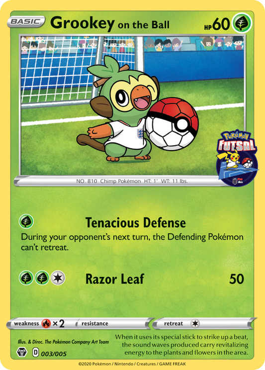 Grookey on the Ball 3/5  | Pokémon Futsal Collection | Pokemon Card