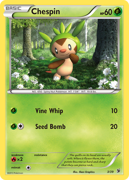 Chespin 3/39  | Kalos Starter Set | Pokemon Card