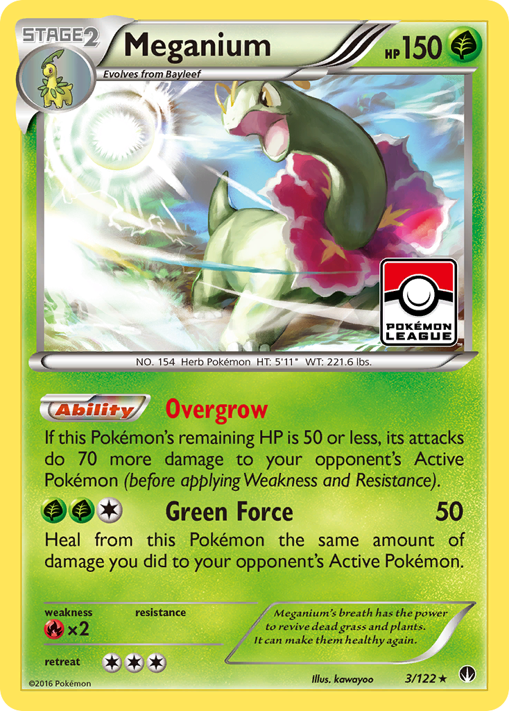 Meganium 3/122 Rare Holo | BREAKpoint | Pokemon Card