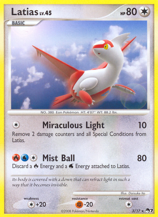 Latias 3/17 Rare | POP Series 7 | Pokemon Card
