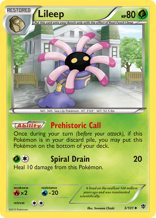 Lileep 3/101 Uncommon | Plasma Blast | Pokemon Card