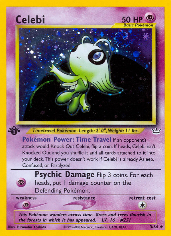 Celebi 3/64 Rare Holo | Neo Revelation | Pokemon Card