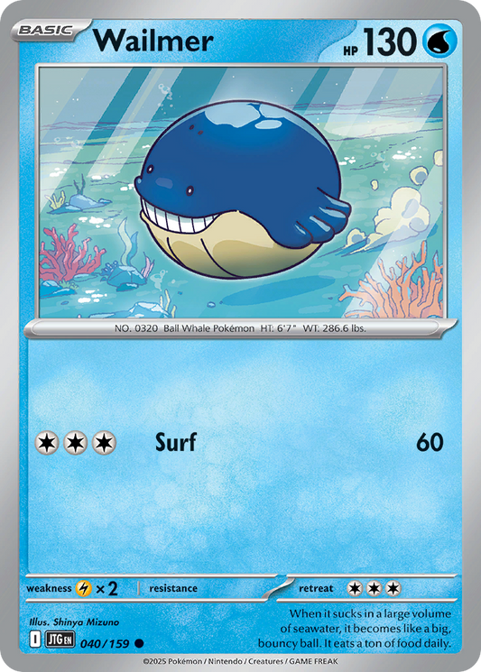 Wailmer 40/159 Common | Journey Together | Pokemon Card