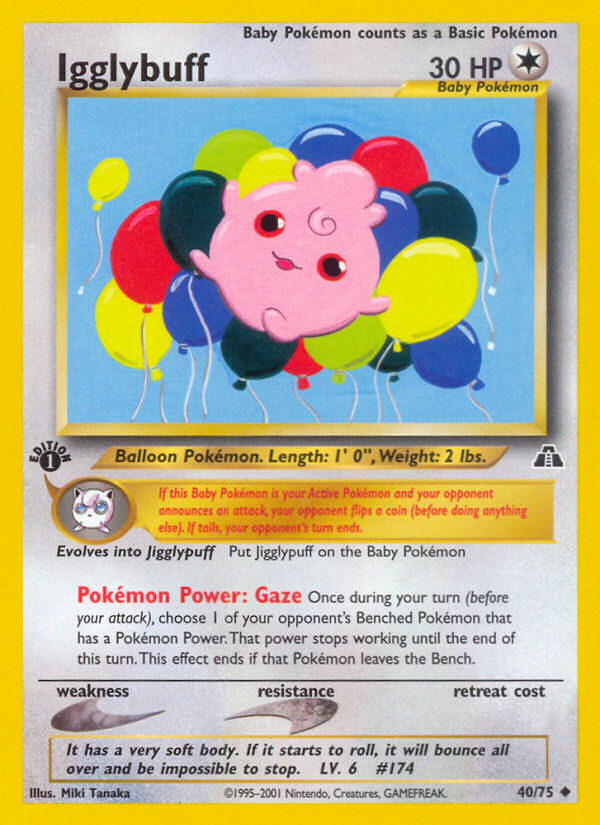 Igglybuff 40/75 Uncommon | Neo Discovery | Pokemon Card