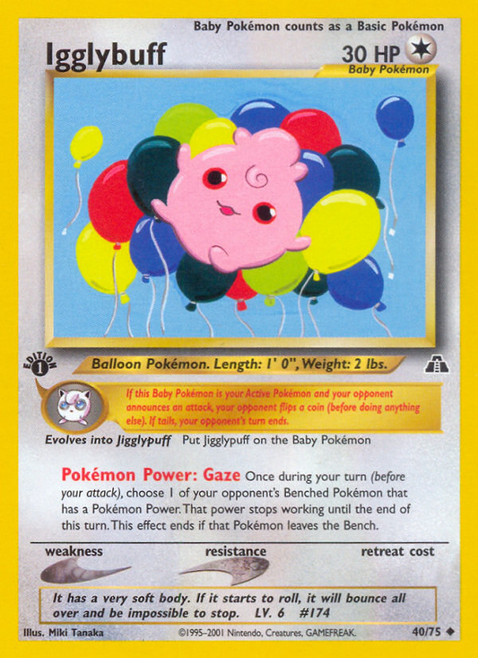 Igglybuff 40/75 Uncommon | Neo Discovery | Pokemon Card