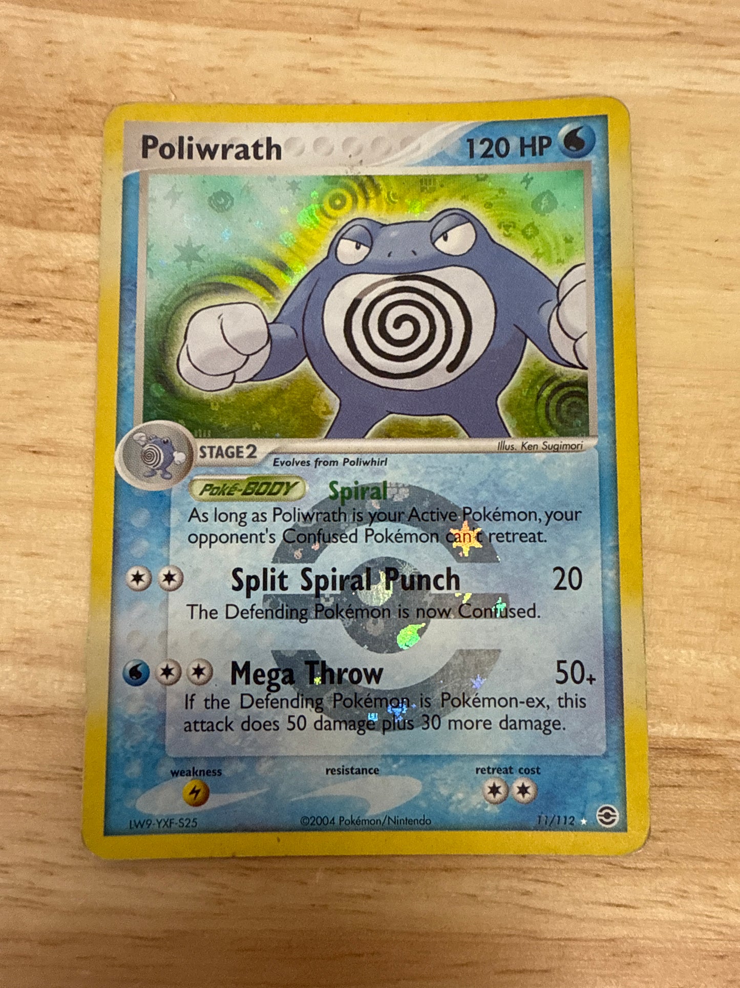 Poliwrath 11/112 Rare Holo | FireRed & LeafGreen | Pokemon Card