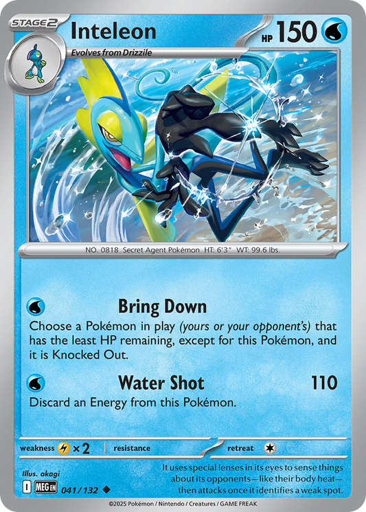 Inteleon 41/132 Uncommon | Mega Evolution | Pokemon Card