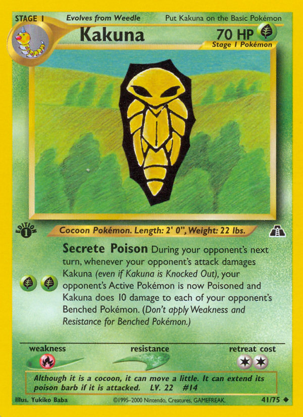 Kakuna 41/75 Uncommon | Neo Discovery | Pokemon Card