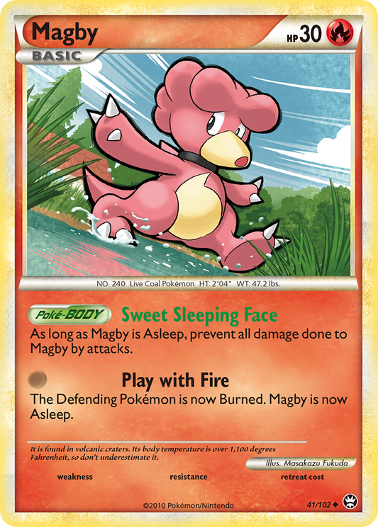 Magby 41/102 Uncommon | HS—Triumphant | Pokemon Card