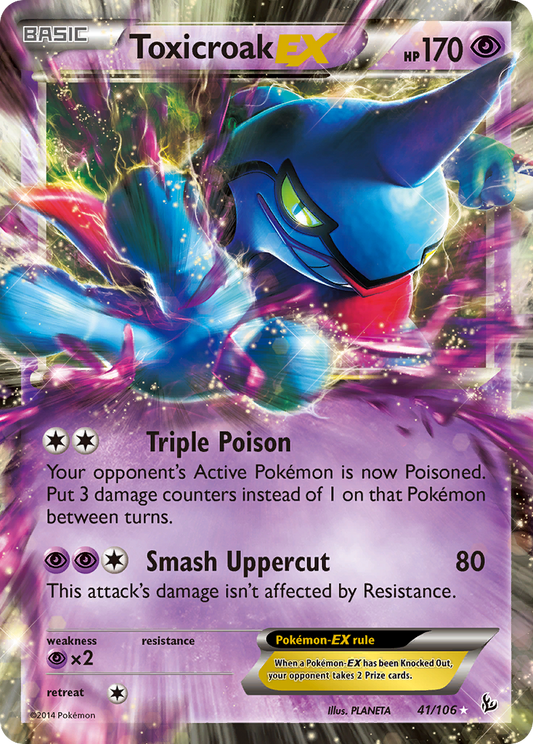 Toxicroak-EX 41/106 Rare Holo EX | Flashfire | Pokemon Card