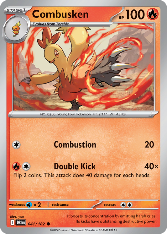 Combusken 41/182 Common | Destined Rivals | Pokemon Card
