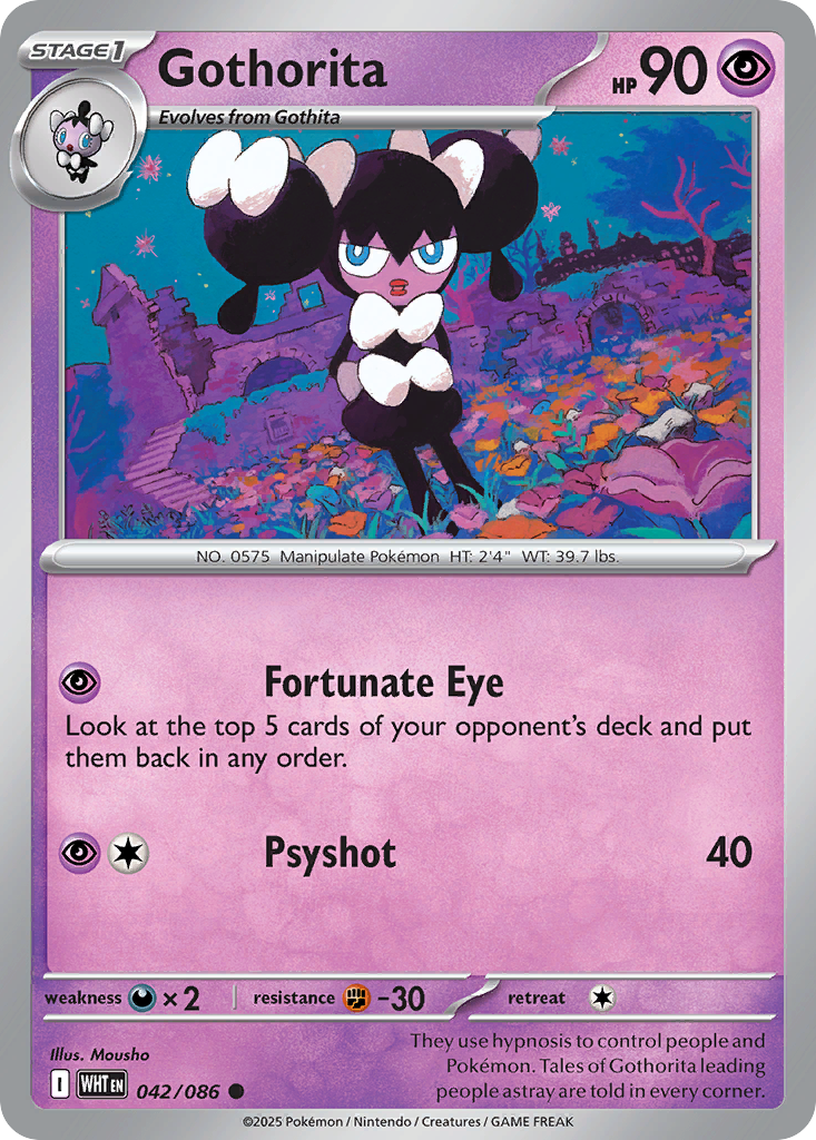 Gothorita 42/86 Common | White Flare | Pokemon Card